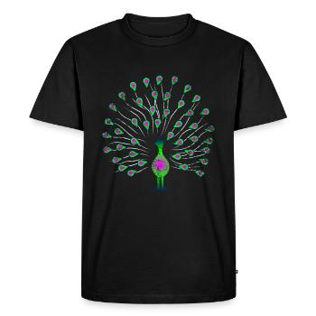 Animal paon - T-shirt Premium bio Homme - noir - Devant - Nico (187cm)
