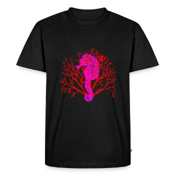 Coraux d'hippocampe - T-shirt Premium bio Homme - noir - Devant - Nico (187cm)