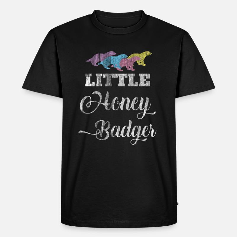 Honigdachs - Männer Premium Bio T-Shirt - Schwarz