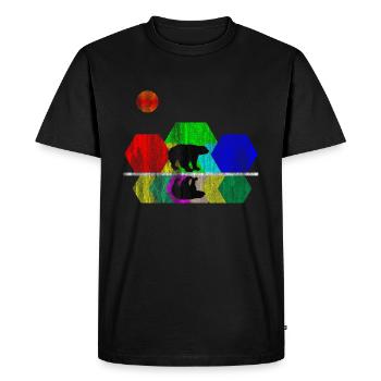 Honey badger wild animal - Men's Premium Organic T-Shirt - black - Front - Nico (187cm)