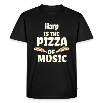 Harp - Men's Premium Organic T-Shirt - black - Front - Nico (187cm)