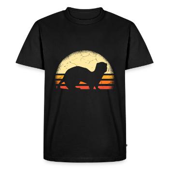 Ferret Marten Marten - Men's Premium Organic T-Shirt - black - Front - Nico (187cm)