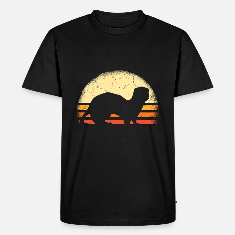 Frettchen Marder - Männer Premium Bio T-Shirt - Schwarz