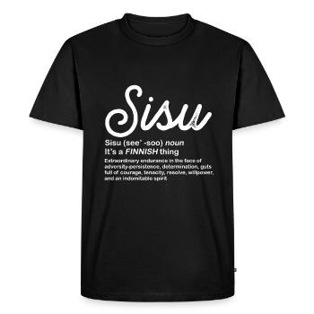 Finland Culture - Men's Premium Organic T-Shirt - black - Front - Nico (187cm)
