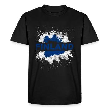 Finlande - T-shirt Premium bio Homme - noir - Devant - Nico (187cm)