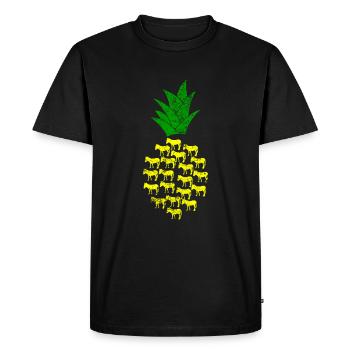 Donkey pineapple - Men's Premium Organic T-Shirt - black - Front - Nico (187cm)