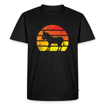 Cheval d’âne - T-shirt Premium bio Homme - noir - Devant - Nico (187cm)