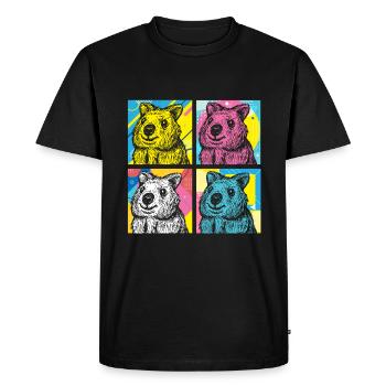 quokka - T-shirt Premium bio Homme - noir - Devant - Nico (187cm)
