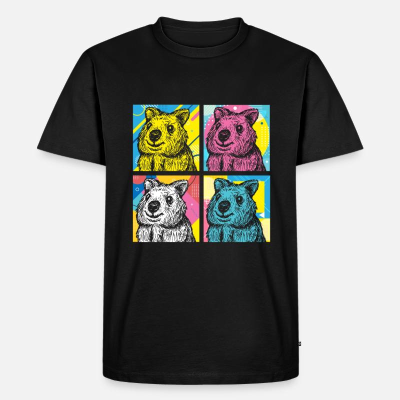 Quokka - Männer Premium Bio T-Shirt - Schwarz