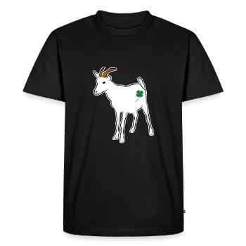 Chance de chèvre - T-shirt Premium bio Homme - noir - Devant - Nico (187cm)
