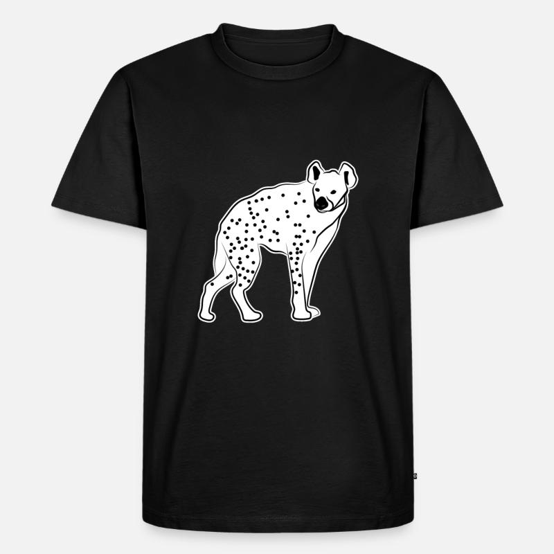 Hyäne Geschenkidee - Männer Premium Bio T-Shirt - Schwarz