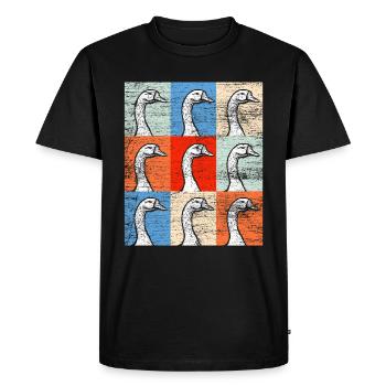oie - T-shirt Premium bio Homme - noir - Devant - Nico (187cm)