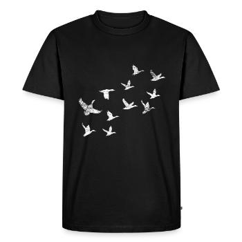 Oie sauvage oies - T-shirt Premium bio Homme - noir - Devant - Nico (187cm)