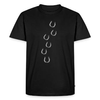 Cheval porte bonheur - T-shirt Premium bio Homme - noir - Devant - Nico (187cm)