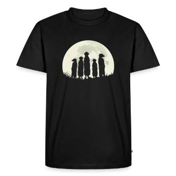 Suricate Lune - T-shirt Premium bio Homme - noir - Devant - Nico (187cm)