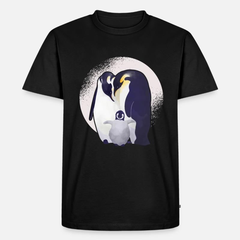 Pinguin - Männer Premium Bio T-Shirt - Schwarz