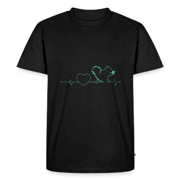 Battement de coeur d'écureuil - T-shirt Premium bio Homme - noir - Devant - Nico (187cm)