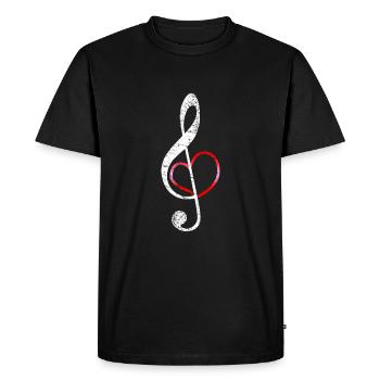 Chant musical - T-shirt Premium bio Homme - noir - Devant - Nico (187cm)
