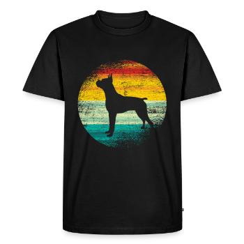 Boxer - T-shirt Premium bio Homme - noir - Devant - Nico (187cm)