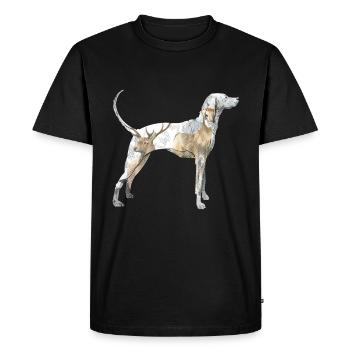 Chien de chasse - T-shirt Premium bio Homme - noir - Devant - Nico (187cm)