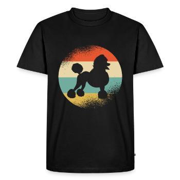Race de chien Poodle - T-shirt Premium bio Homme - noir - Devant - Nico (187cm)