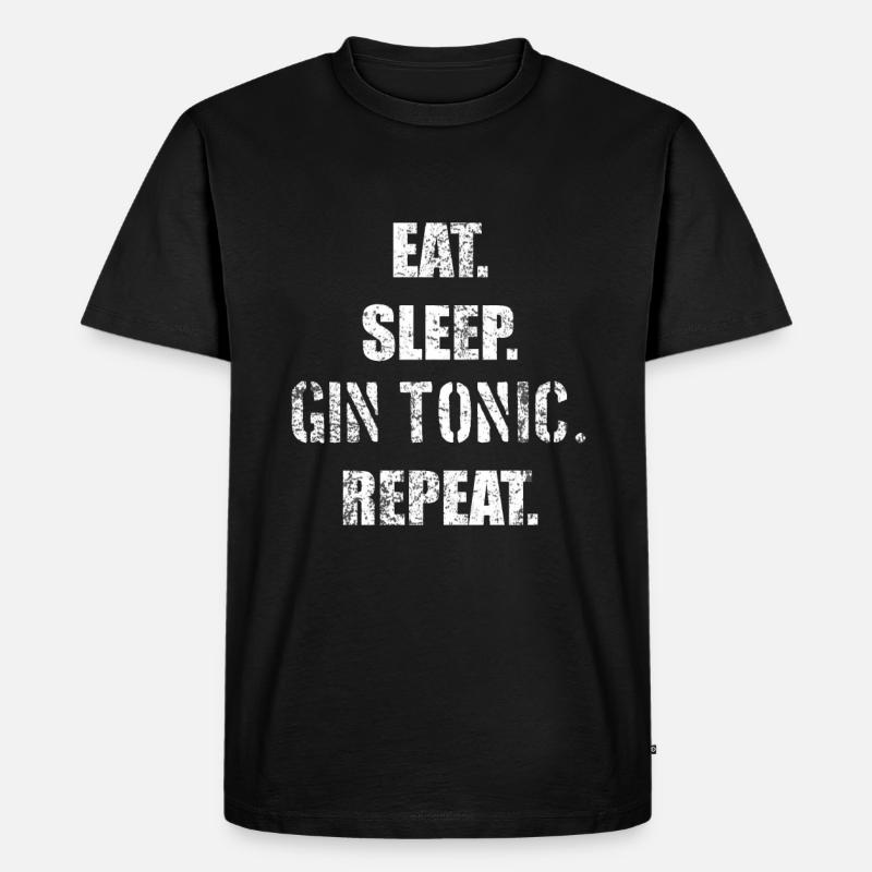 Gin Trinker - Männer Premium Bio T-Shirt - Schwarz