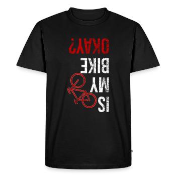 Chute de vélo - T-shirt Premium bio Homme - noir - Devant - Nico (187cm)