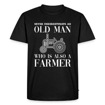 Farmer - Men's Premium Organic T-Shirt - black - Front - Nico (187cm)