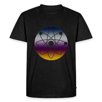 Physics Atom - Men's Premium Organic T-Shirt - black - Front - Nico (187cm)