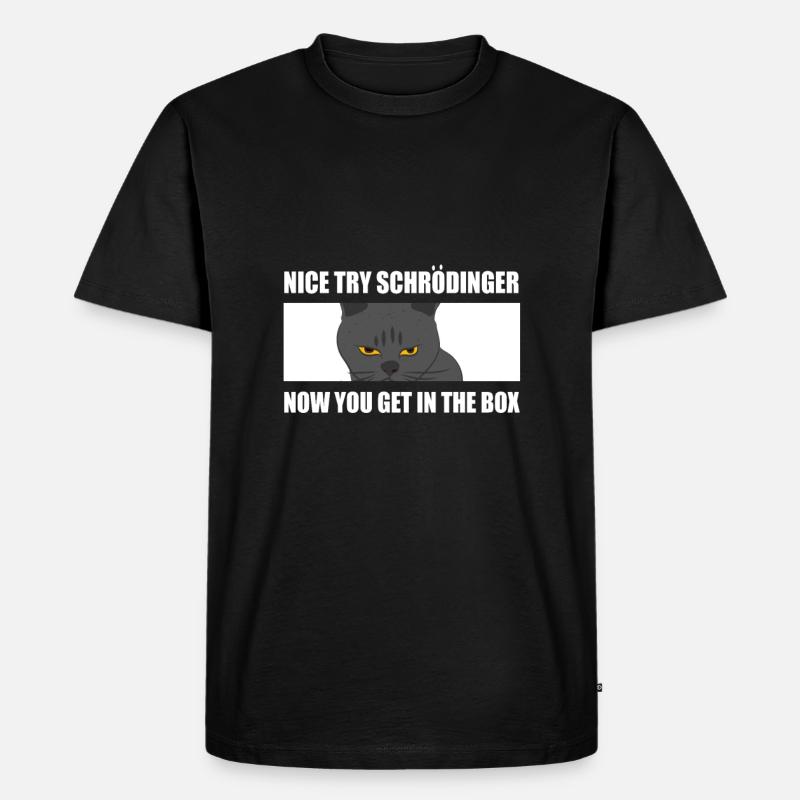 Physiker Schrödinger - Männer Premium Bio T-Shirt - Schwarz