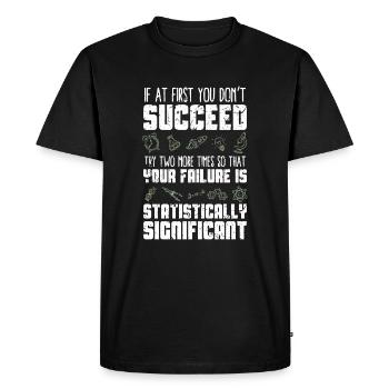 science - Men's Premium Organic T-Shirt - black - Front - Nico (187cm)