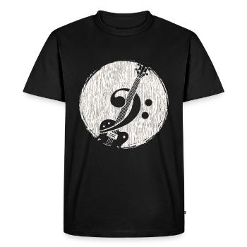 bass guitar - Men's Premium Organic T-Shirt - black - Front - Nico (187cm)
