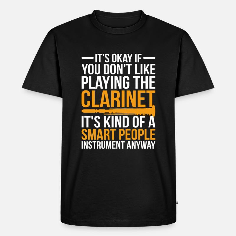 Klarinette Musiker - Männer Premium Bio T-Shirt - Schwarz