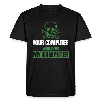 DevOps Cyber Security Hacker IT Admin Gifts - Men's Premium Organic T-Shirt - black - Front - Nico (187cm)
