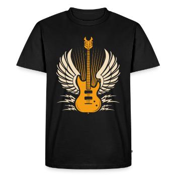 Guitar flies - Men's Premium Organic T-Shirt - black - Front - Nico (187cm)