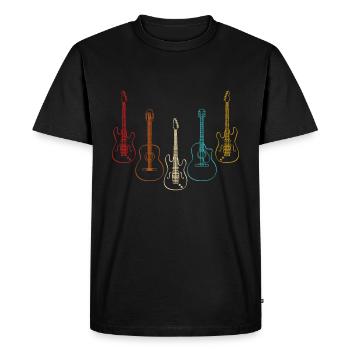 guitar - Men's Premium Organic T-Shirt - black - Front - Nico (187cm)