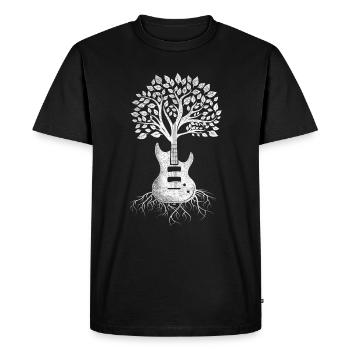 Origine de la guitare - T-shirt Premium bio Homme - noir - Devant - Nico (187cm)