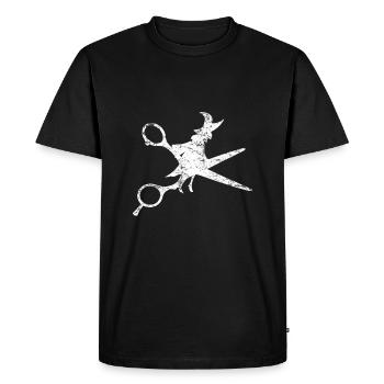 Hairdresser witch - Men's Premium Organic T-Shirt - black - Front - Nico (187cm)