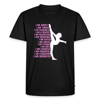 Gymnastics skills - Men's Premium Organic T-Shirt - black - Front - Nico (187cm)