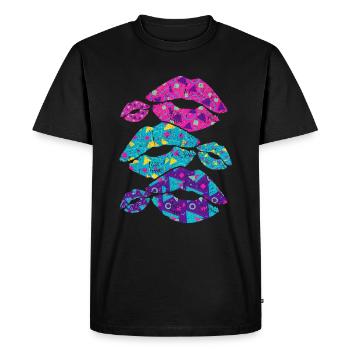 80er Jahre - Männer Premium Bio T-Shirt - Schwarz - Vorne - Nico (187cm)