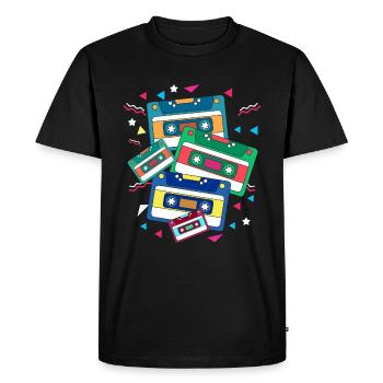 80s music genre - Men's Premium Organic T-Shirt - black - Front - Nico (187cm)