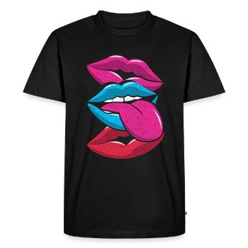 Années 90 - T-shirt Premium bio Homme - noir - Devant - Nico (187cm)
