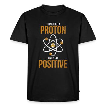 Chemistry proton - Men's Premium Organic T-Shirt - black - Front - Nico (187cm)