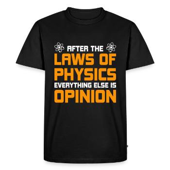 physics - Men's Premium Organic T-Shirt - black - Front - Nico (187cm)