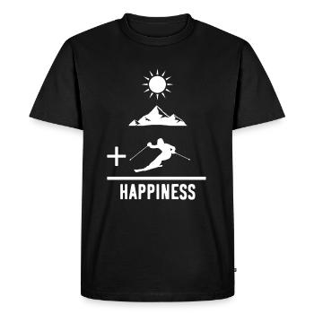 Vacances de ski math blanc - T-shirt Premium bio Homme - noir - Devant - Nico (187cm)