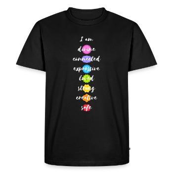 Yoga Meditation Spiritualität Chakra - Männer Premium Bio T-Shirt - Schwarz - Vorne - Nico (187cm)