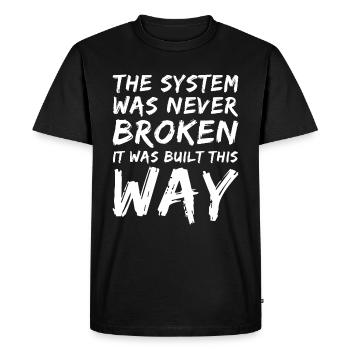 Anarchist Anarchism Anarchy System White - T-shirt Premium bio Homme - noir - Devant - Nico (187cm)