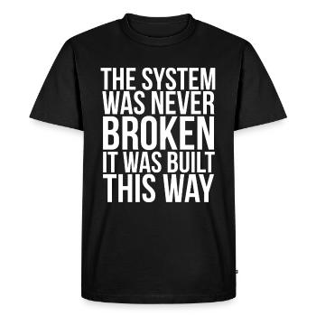 Anarchiste Anarchisme Anarchie Proverbes Système - T-shirt Premium bio Homme - noir - Devant - Nico (187cm)