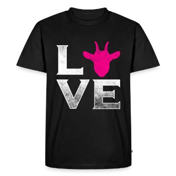 Goat love billy goat - Men's Premium Organic T-Shirt - black - Front - Nico (187cm)