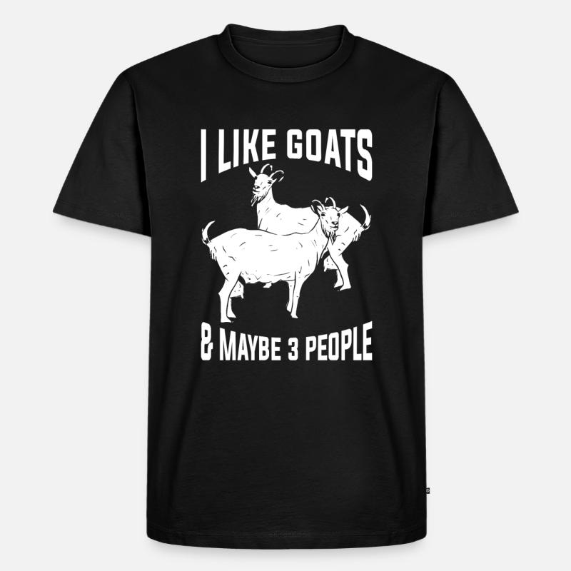 Ziege - Männer Premium Bio T-Shirt - Schwarz
